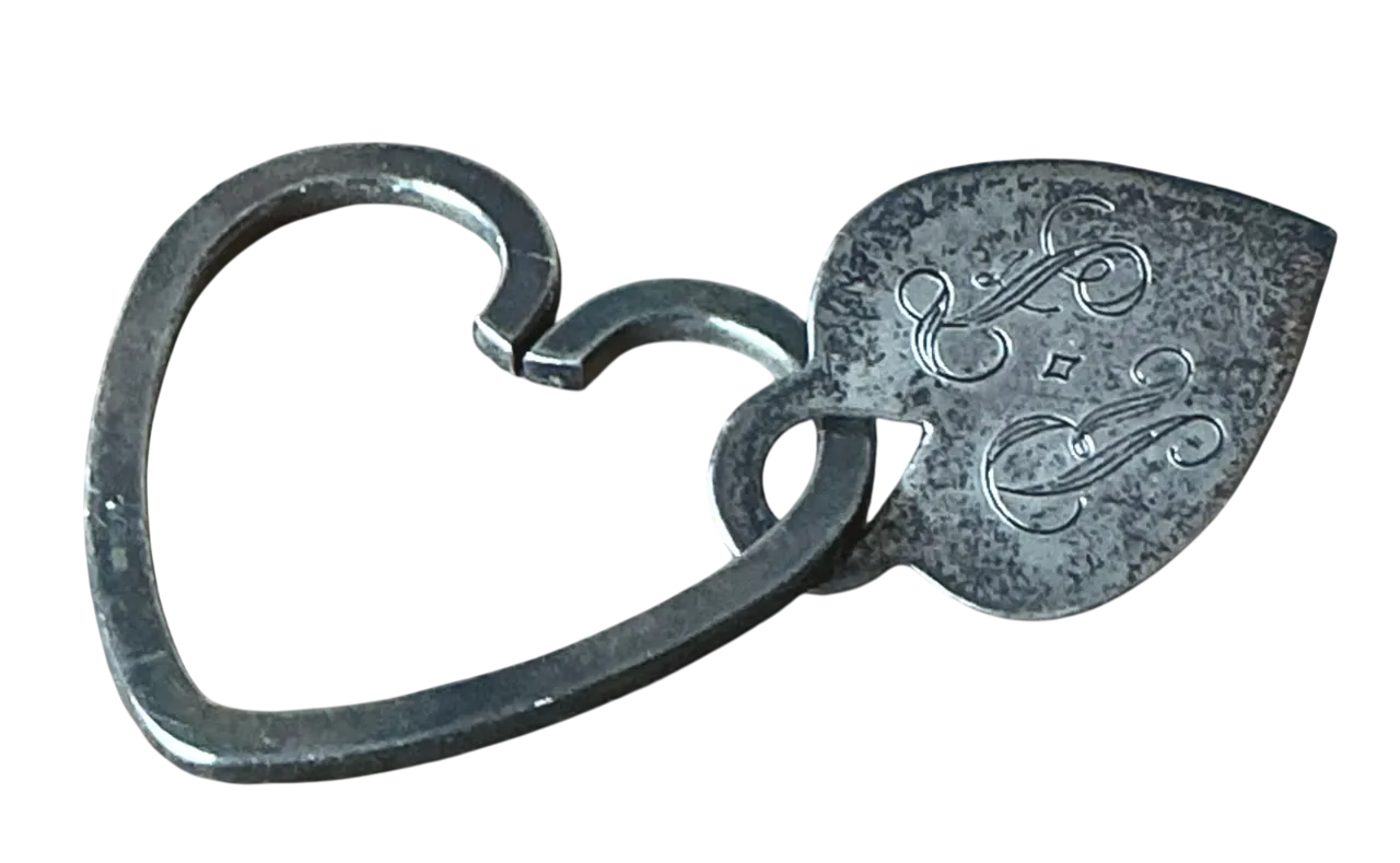 Vintage Sterling Silver Heart Cartier Keychain
