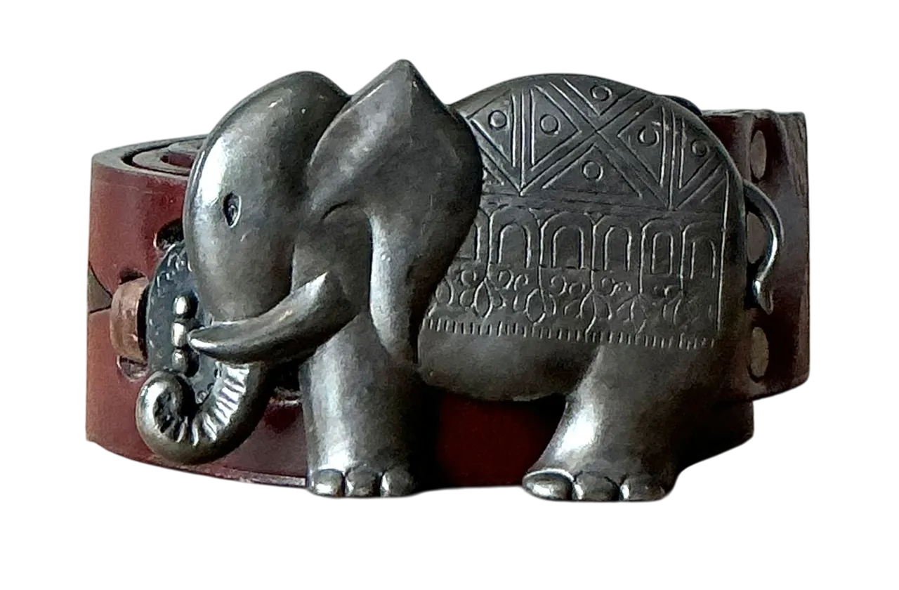 Vintage Boho Elephant Buckle Belt