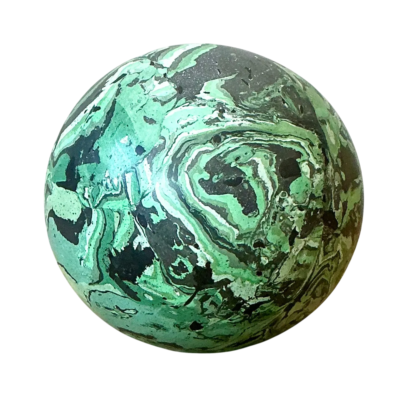 Vintage Boho Hand-Painted Scagliola Sphere
