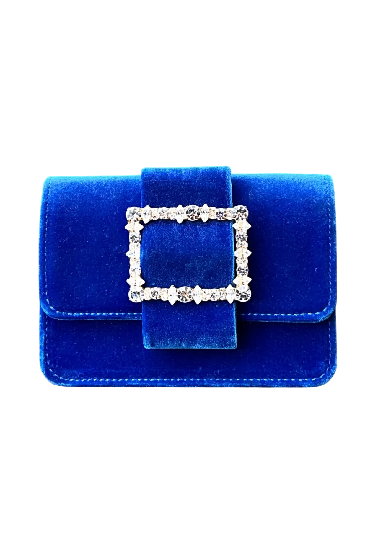 Vintage Diamond Buckle Velvet Evening Bag