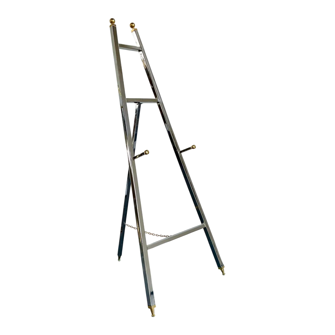 Vintage Chrome and Brass Easel