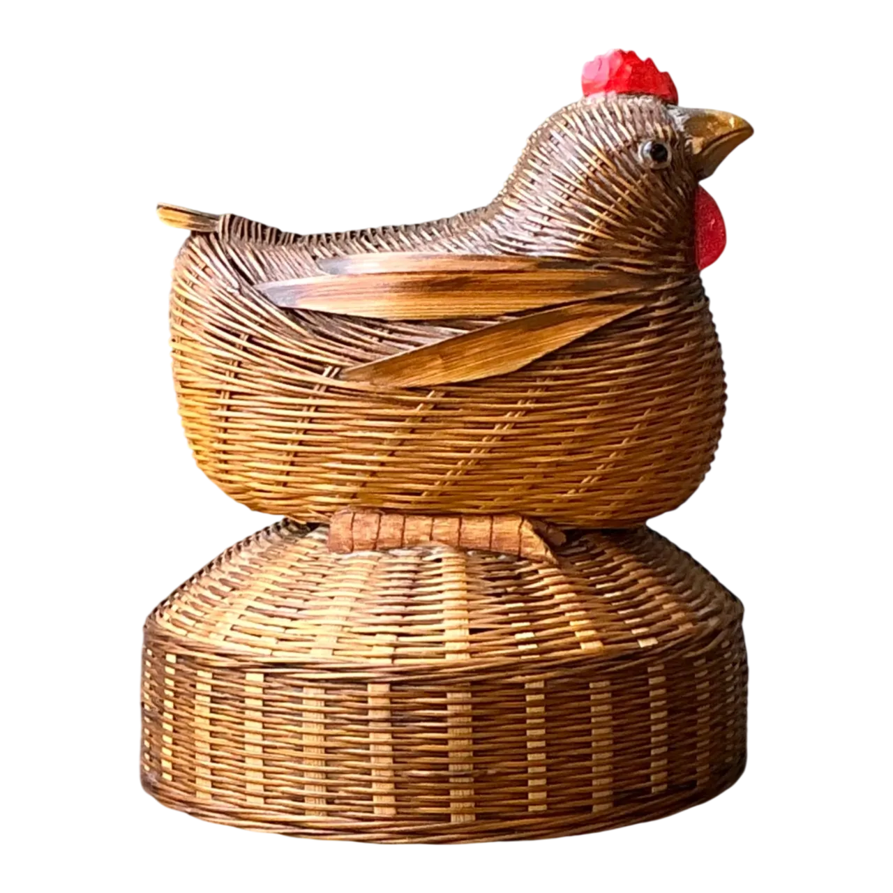 Vintage Shanghai Weave Rooster Music Box