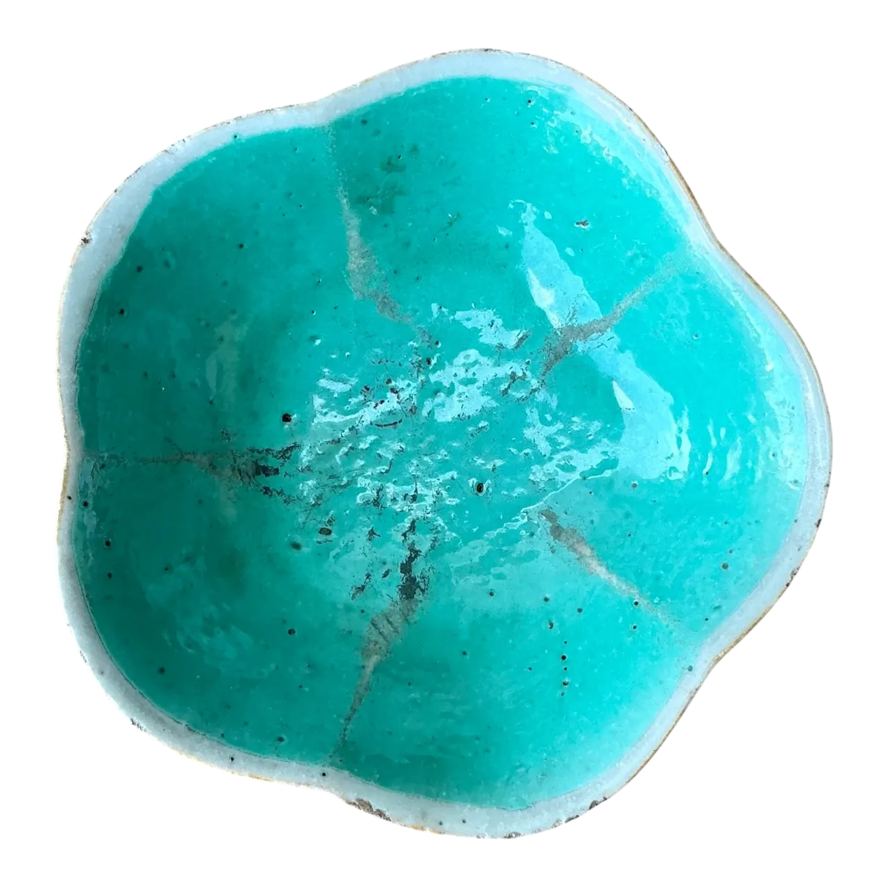 Vintage Asian Scalloped Floral Bowl