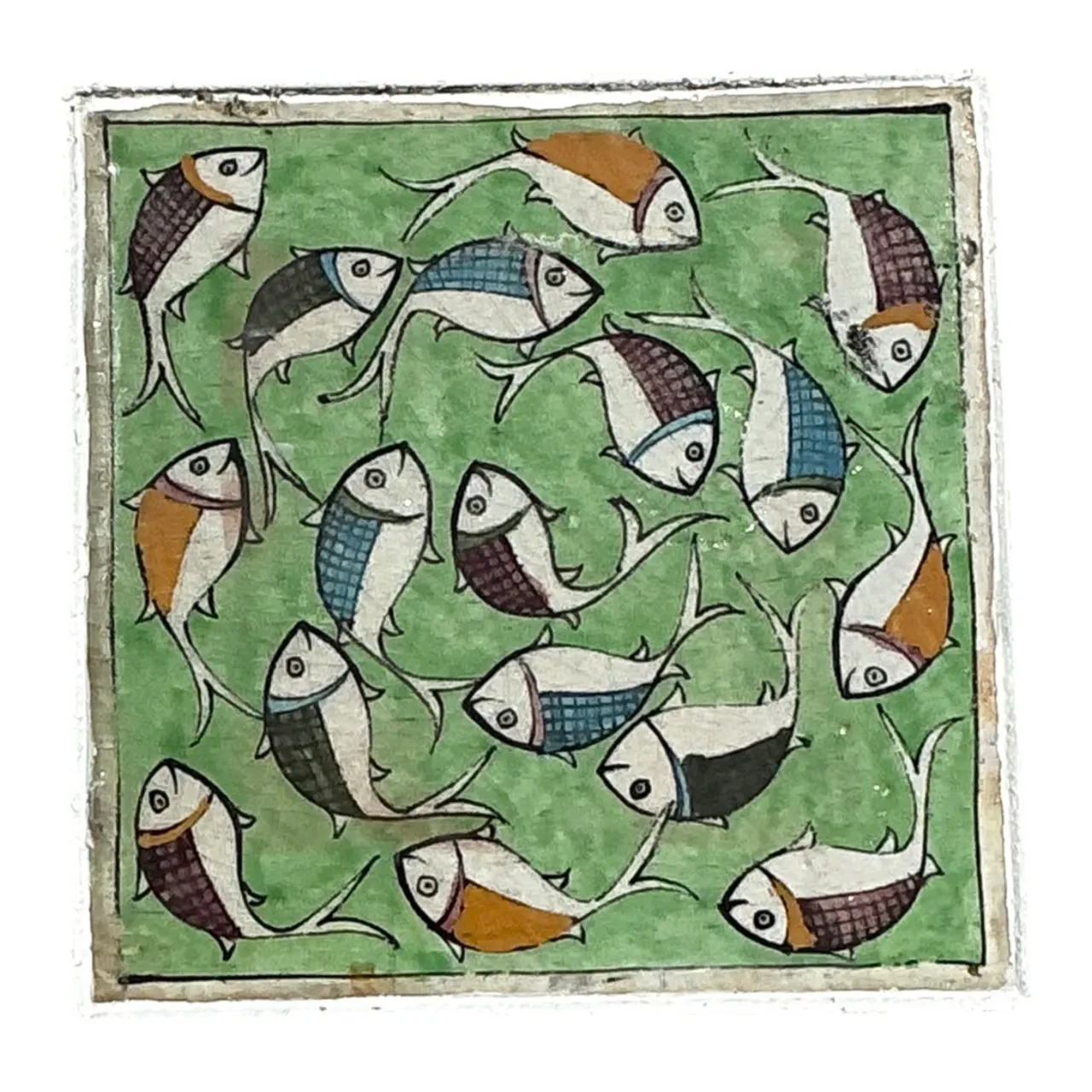 Vintage Hand Painted Fish Tile
