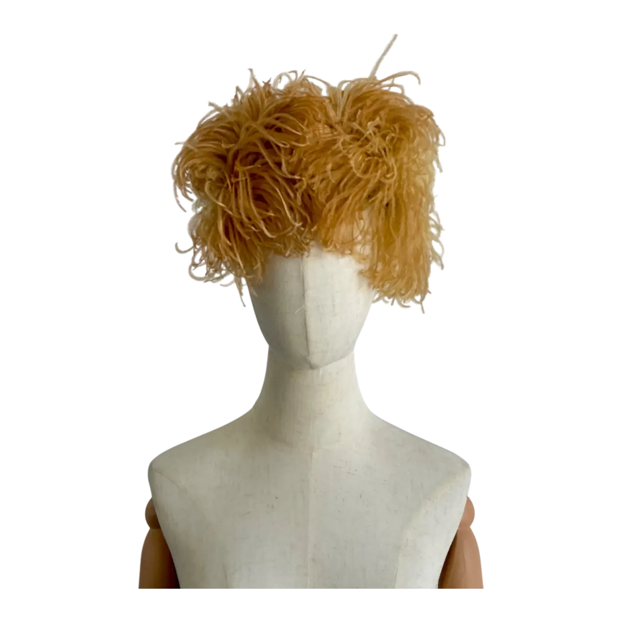 Vintage Ostrich Feather Hat With Velvet Bow
