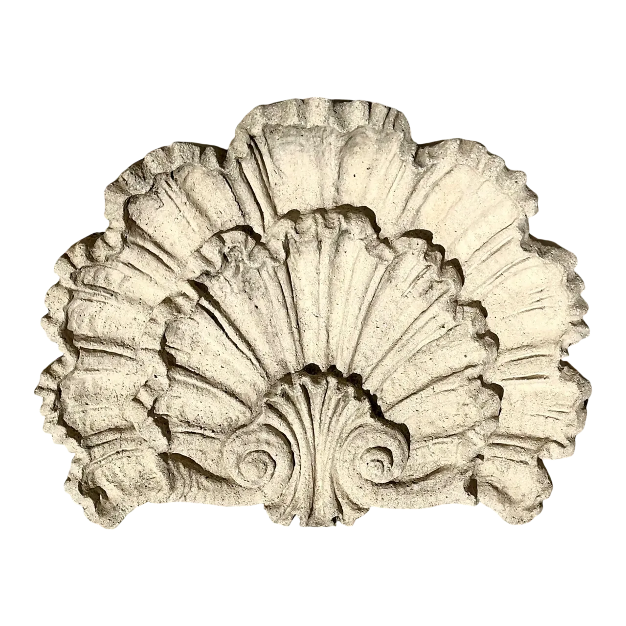 Vintage Concrete Shell Wall Plaque
