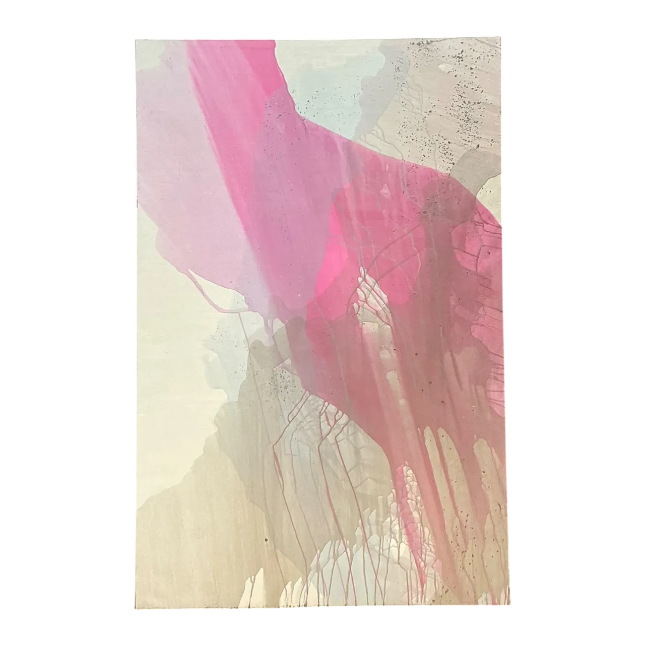 Vintage Monumental Abstract Expressionist Painting on Canvas