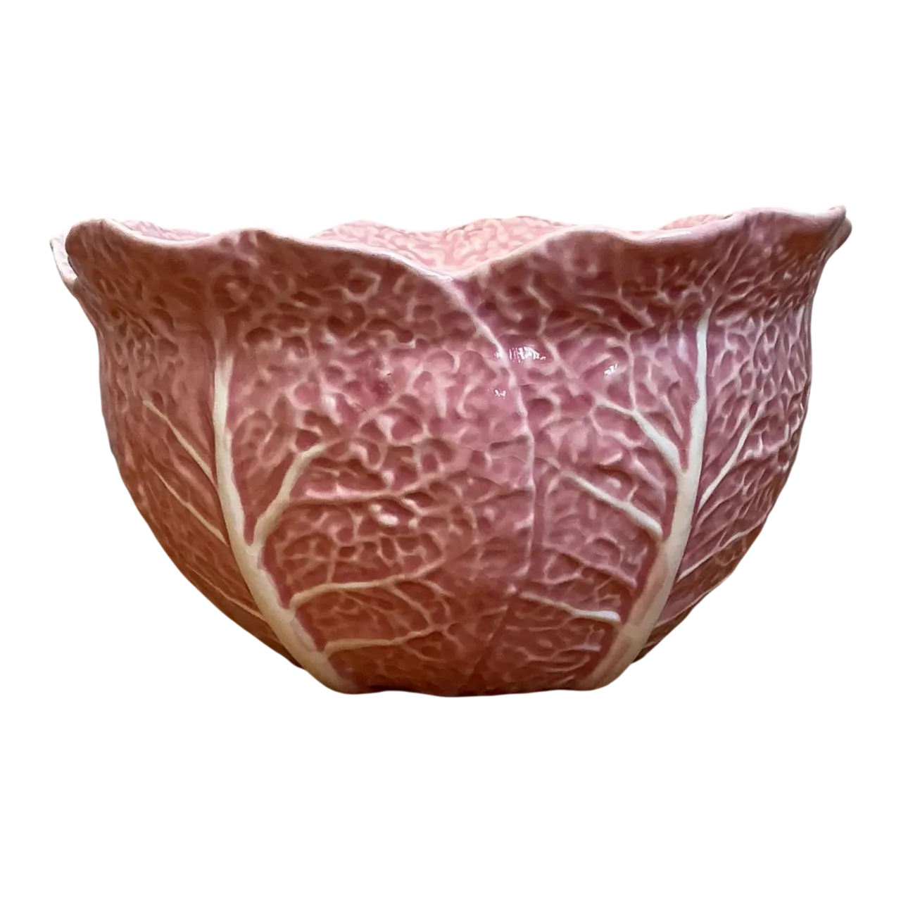 Vintage Bordallo Pinheiro Pink Cabbage Bowl
