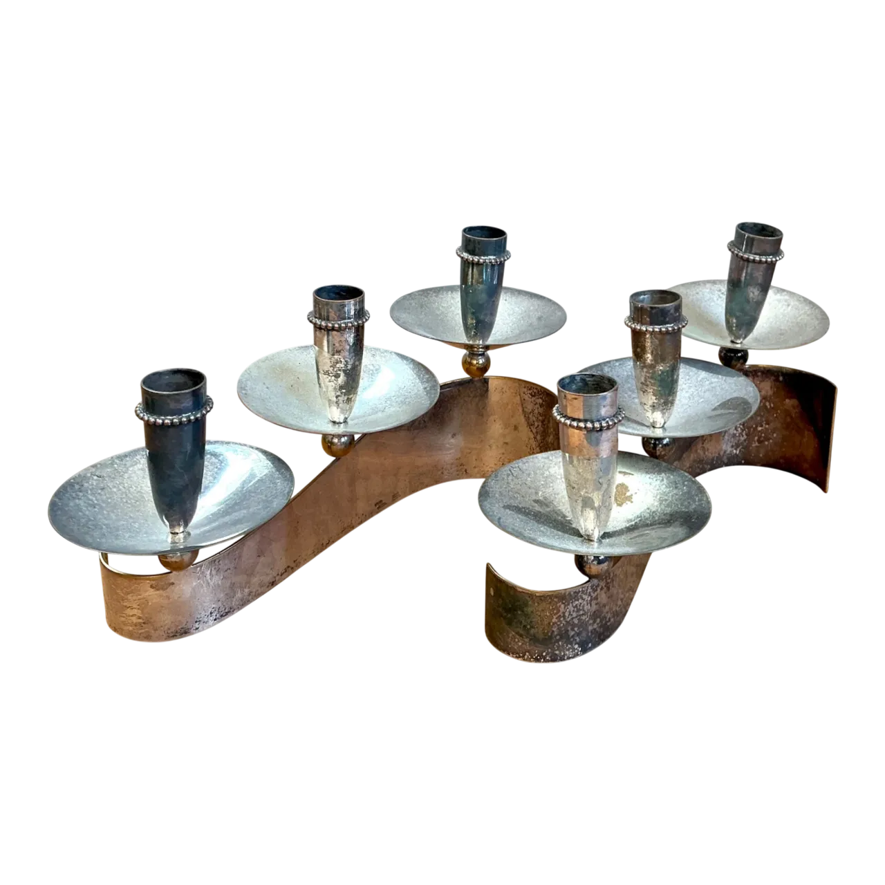 Vintage Carole Stupell For Royal Hickman Silverplate Candlesticks - A Pair