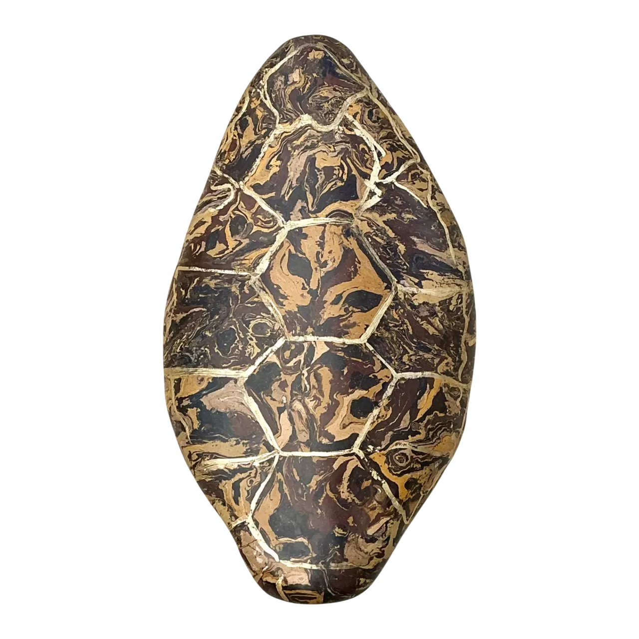 Vintage Italian Scagliola Pigmented Plaster Turtle Shell - Plaster, 15W x 23.75H