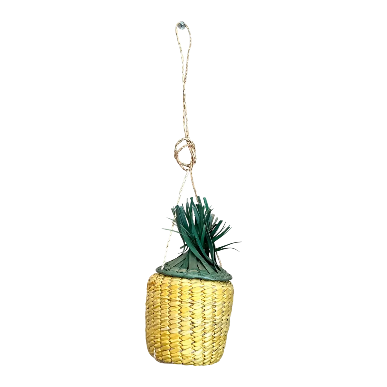 Vintage Woven Rattan Pineapple Bag
