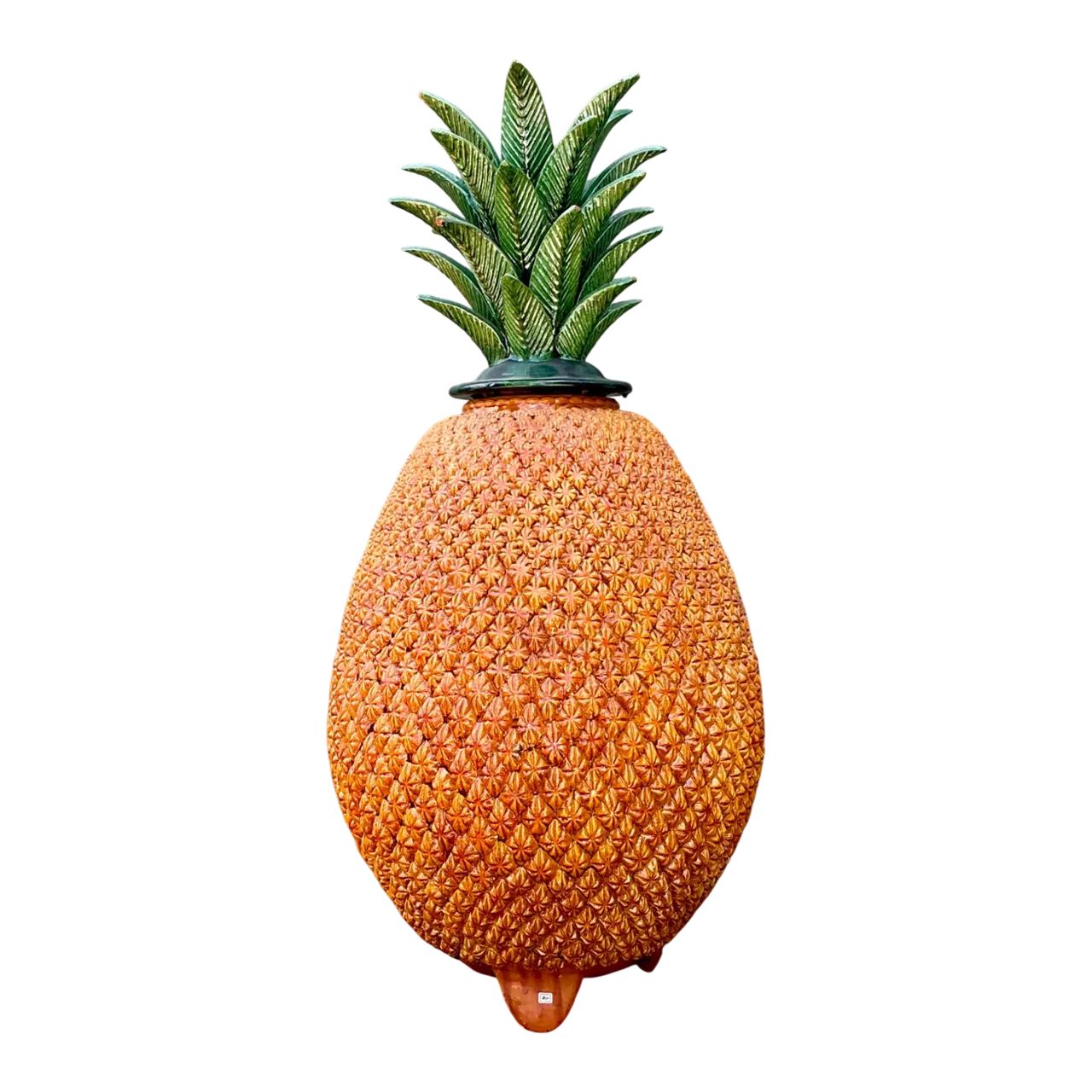 Vintage Mexican Hilario Alejo Madrigal Glazed Terracotta Pineapple