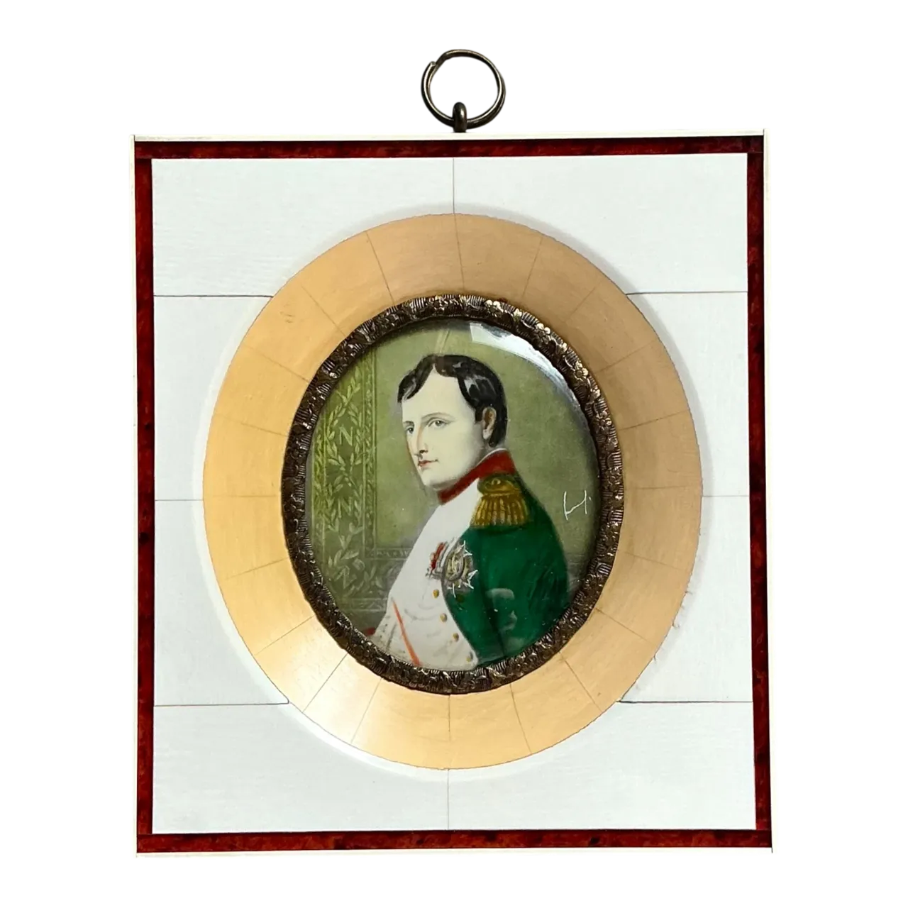 Vintage German Hand-Painted Portrait