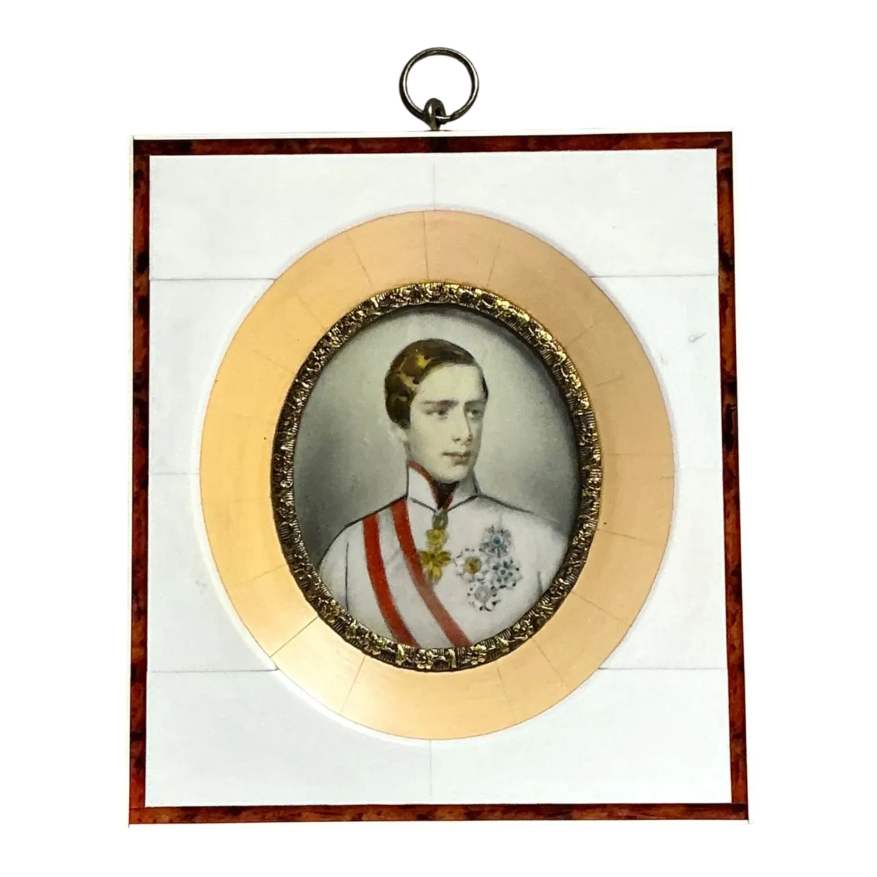 Vintage Hand-Painted Portrait Miniature