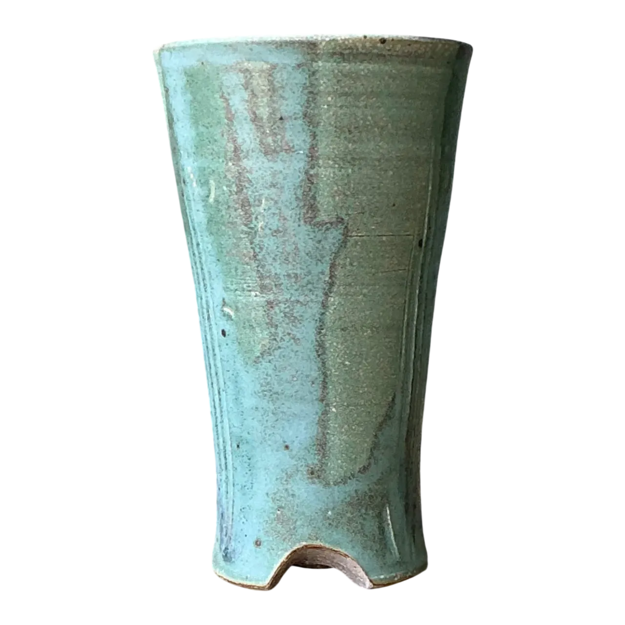 Vintage Studio Pottery Green Vase