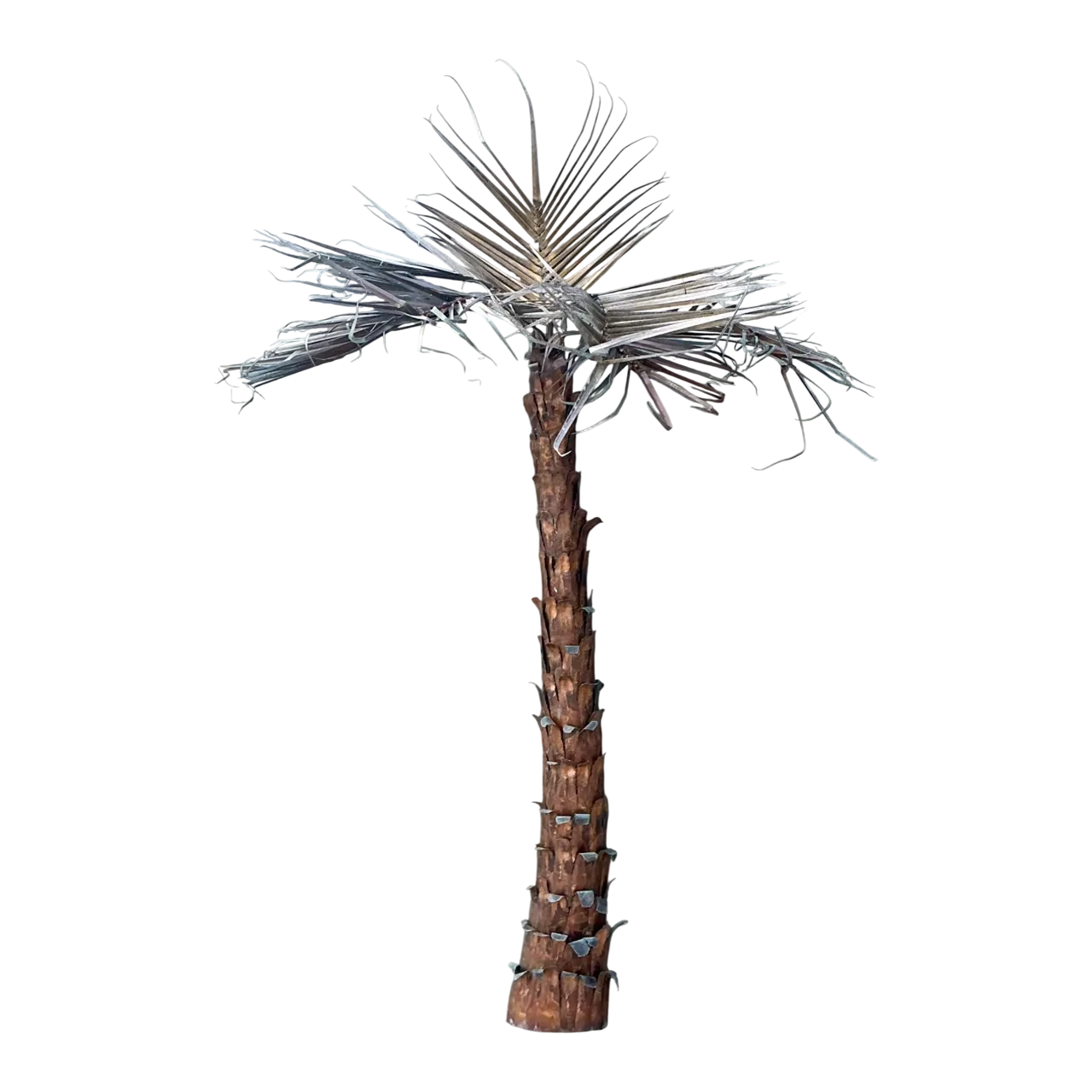 Vintage Metal Palm Tree Wall Sculpture