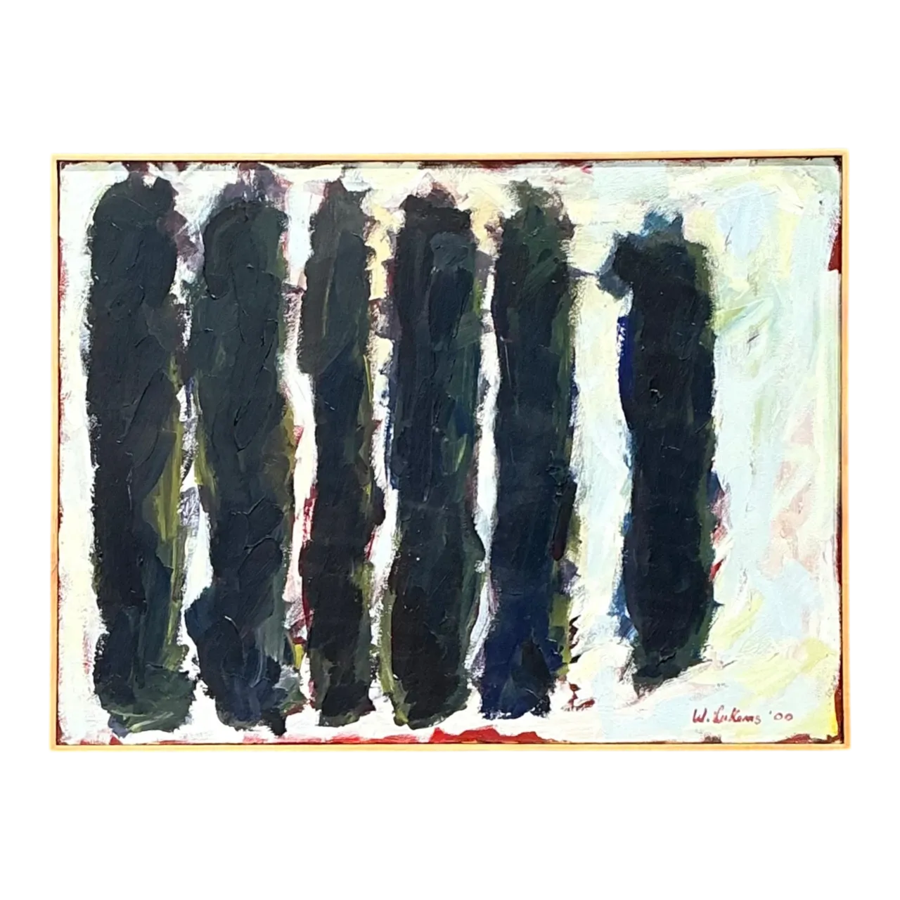 Vintage W. Lukens Abstract Oil Painting