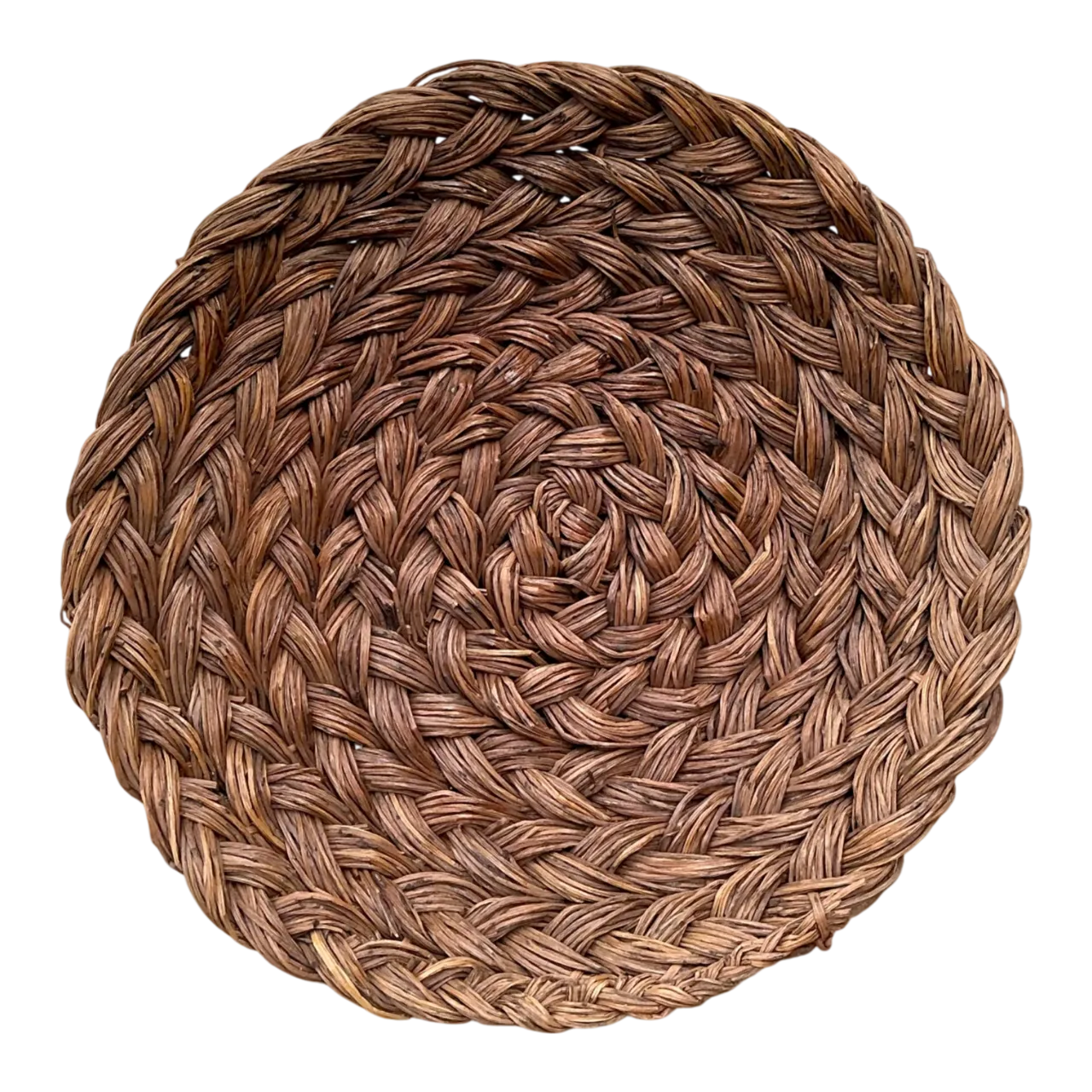 Vintage Handwoven Rattan Bowl