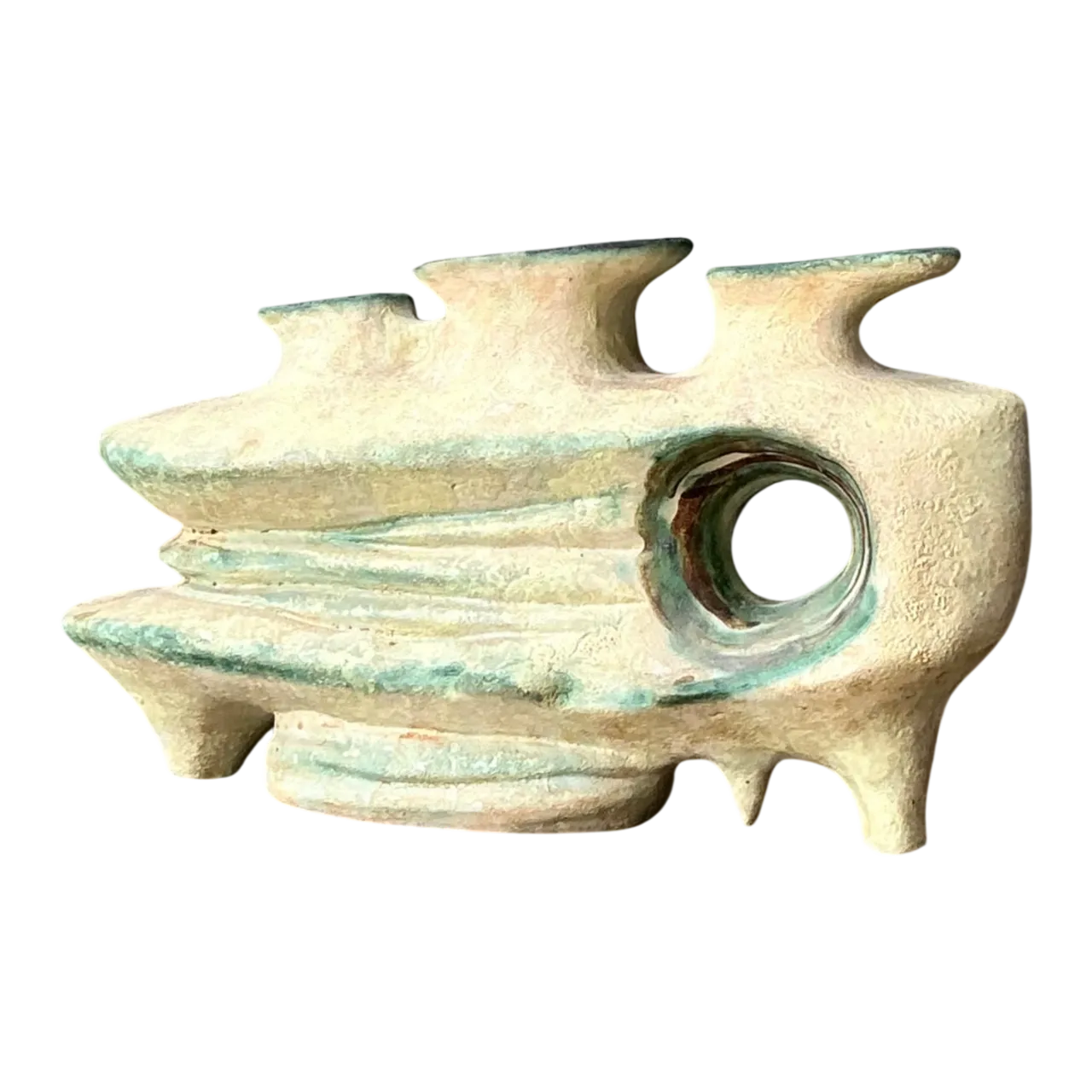 Vintage Organic Form Pottery Sculpture
