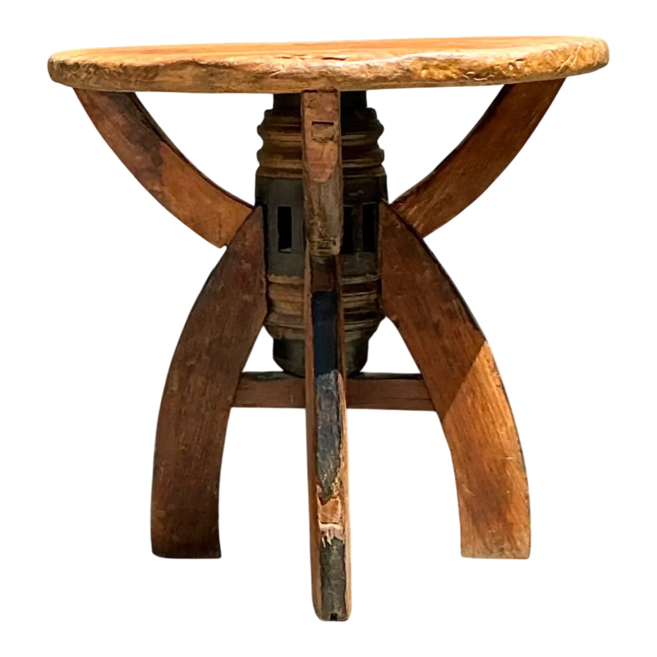 Vintage Rustic Wood Side Table