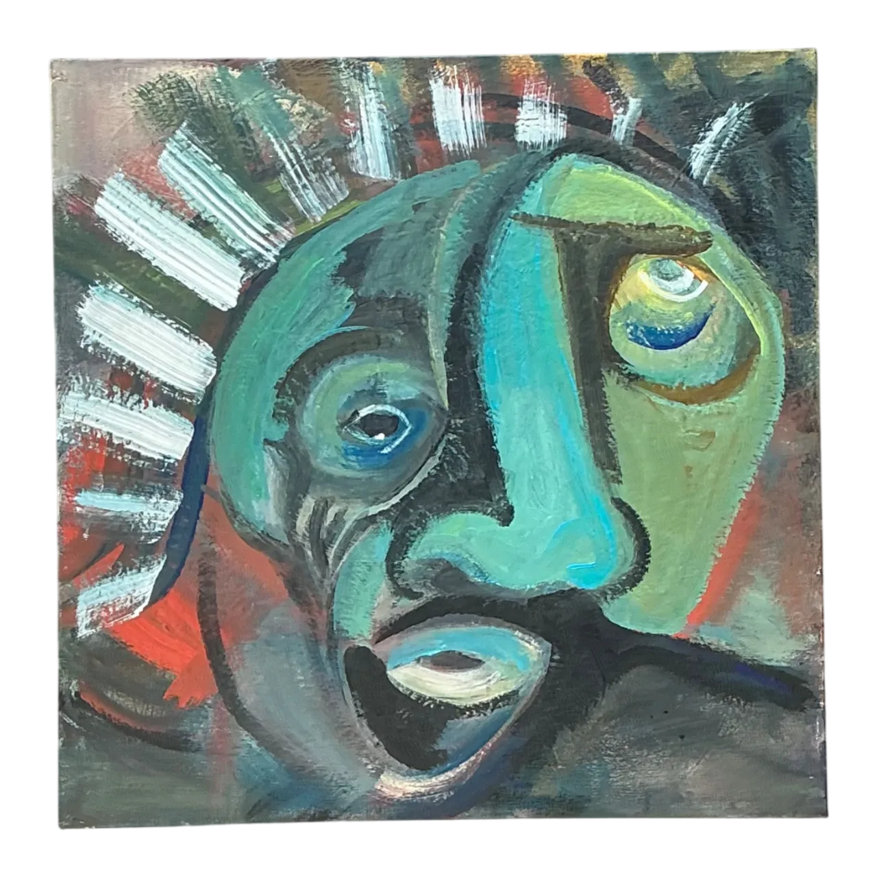 Abstract Expressionist Oil Painting on Canvas