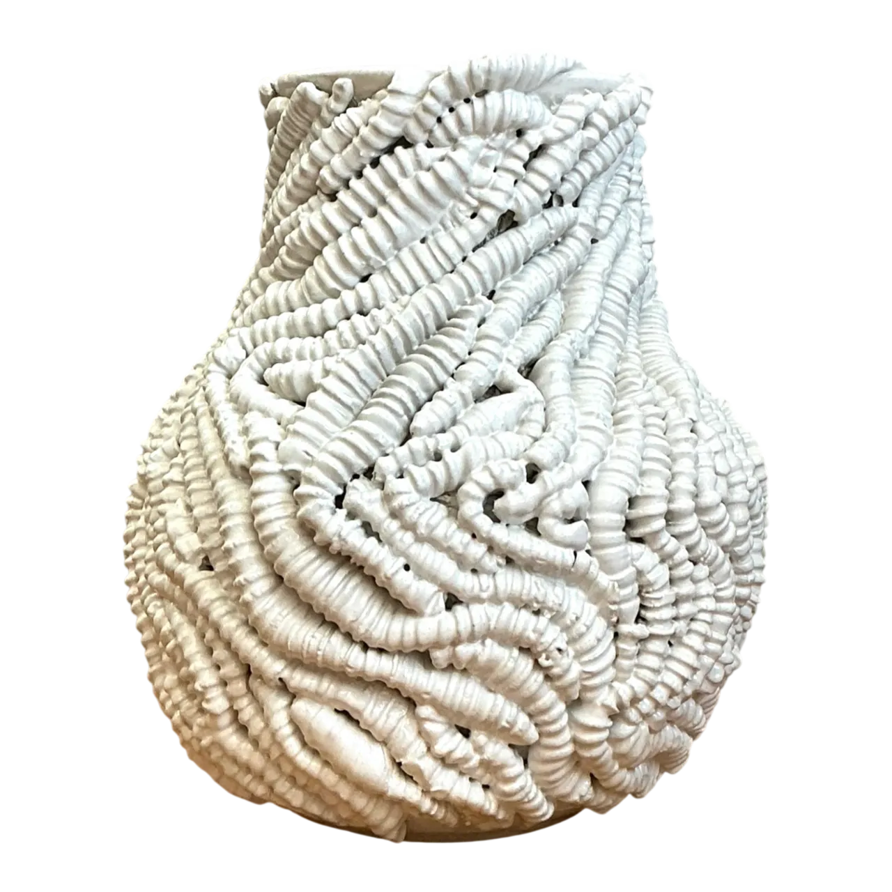 Handcrafted Kass O’Brien Textured Ceramic Vase