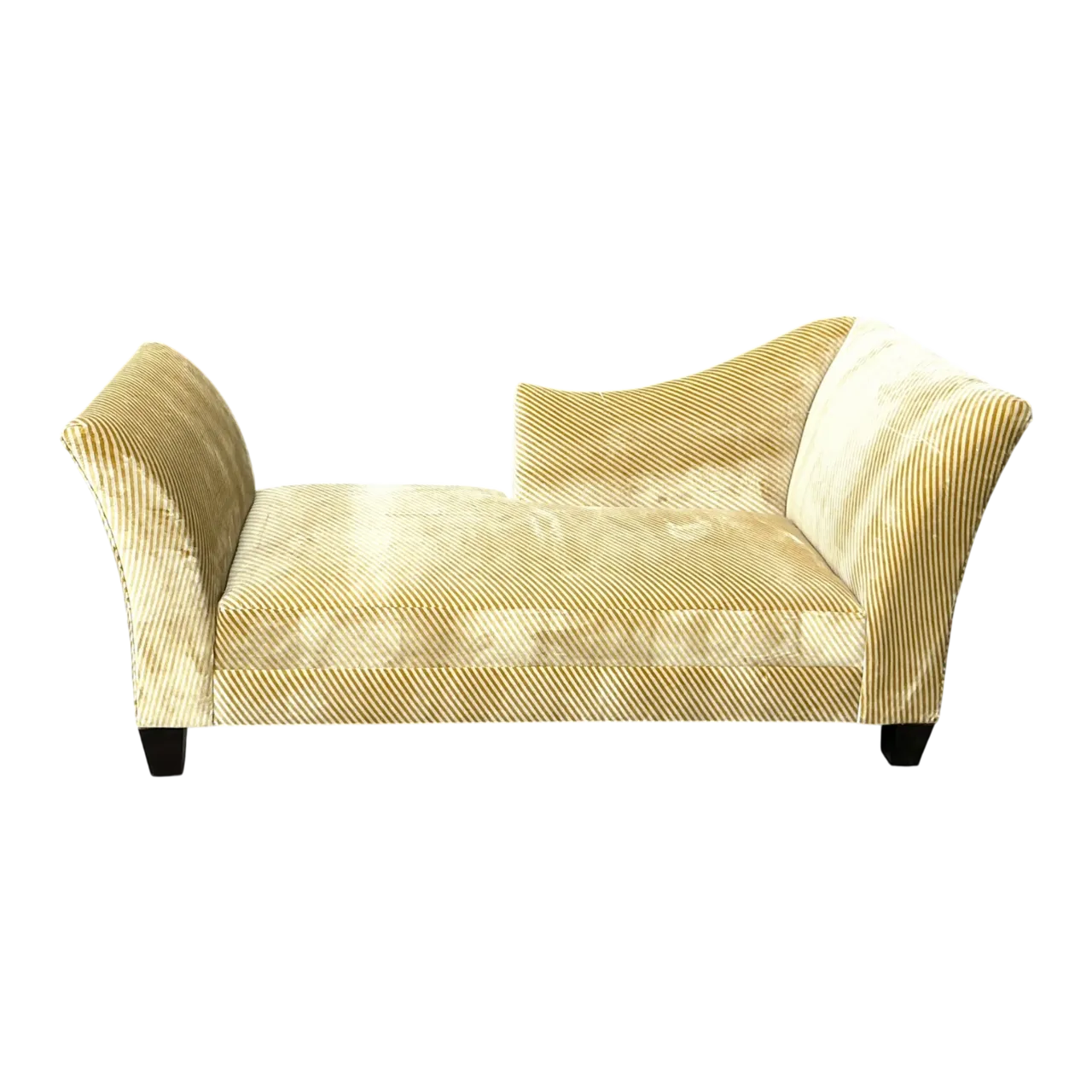 Vintage Striped Kelly Wearstler Velvet Chaise Lounge