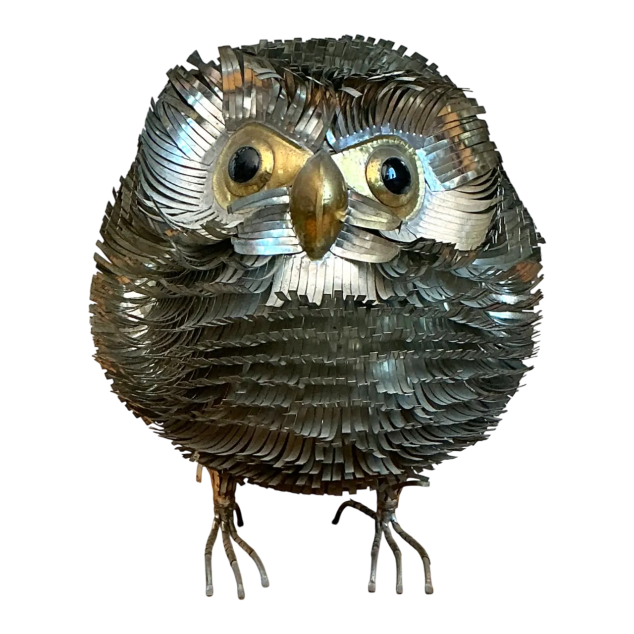 Sergio Bustamante Metal Owl Sculpture