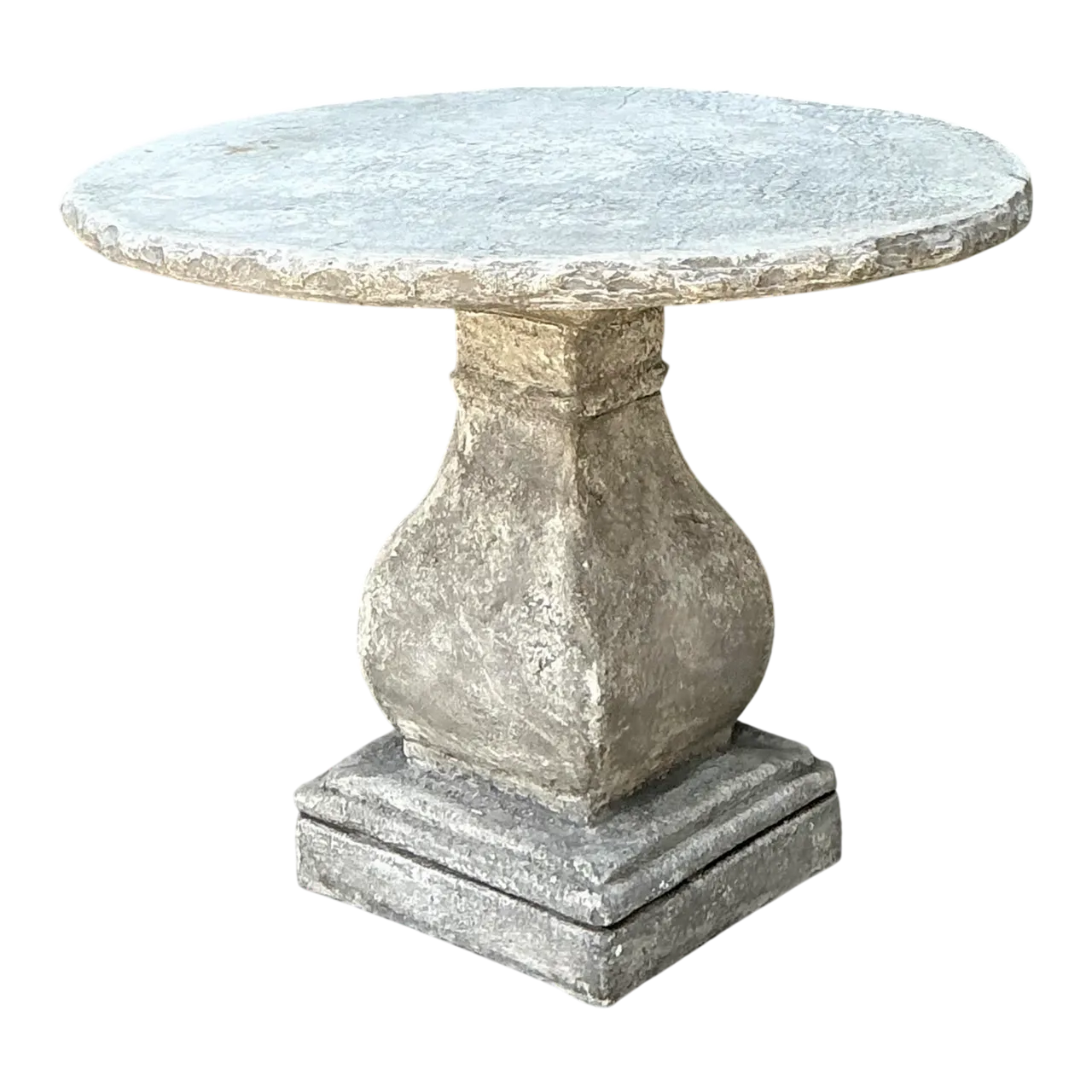 Vintage Cement Pedestal Table