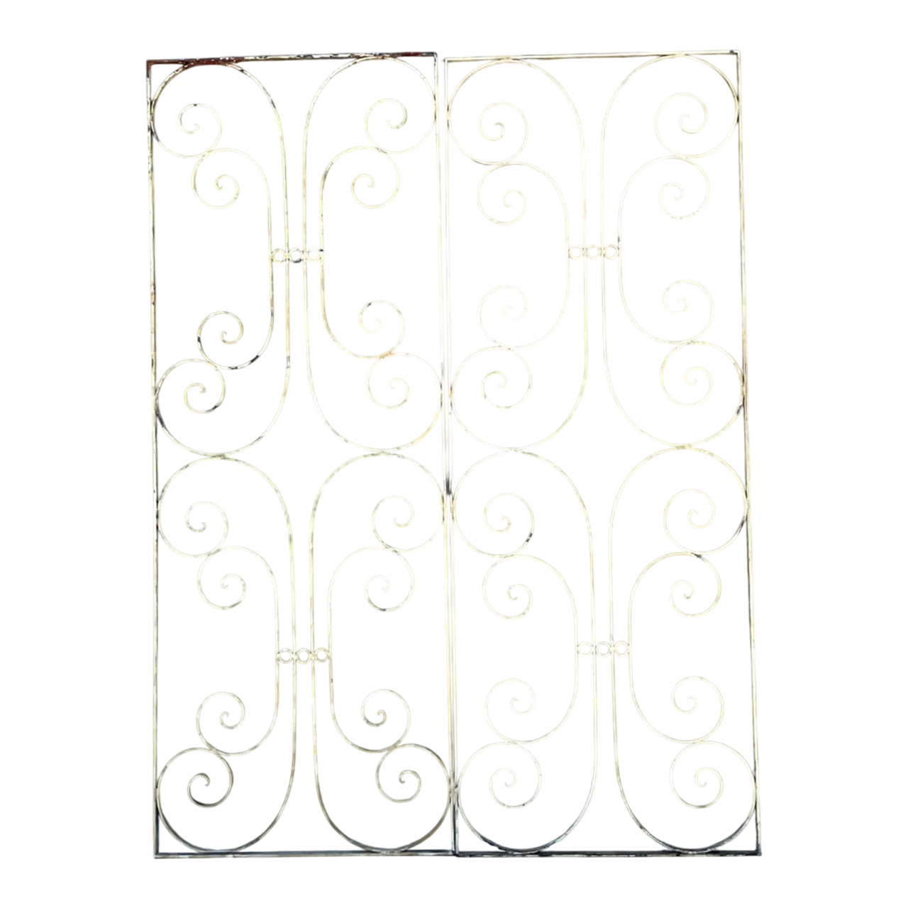 Vintage Wrought Iron Scrollwork Panels