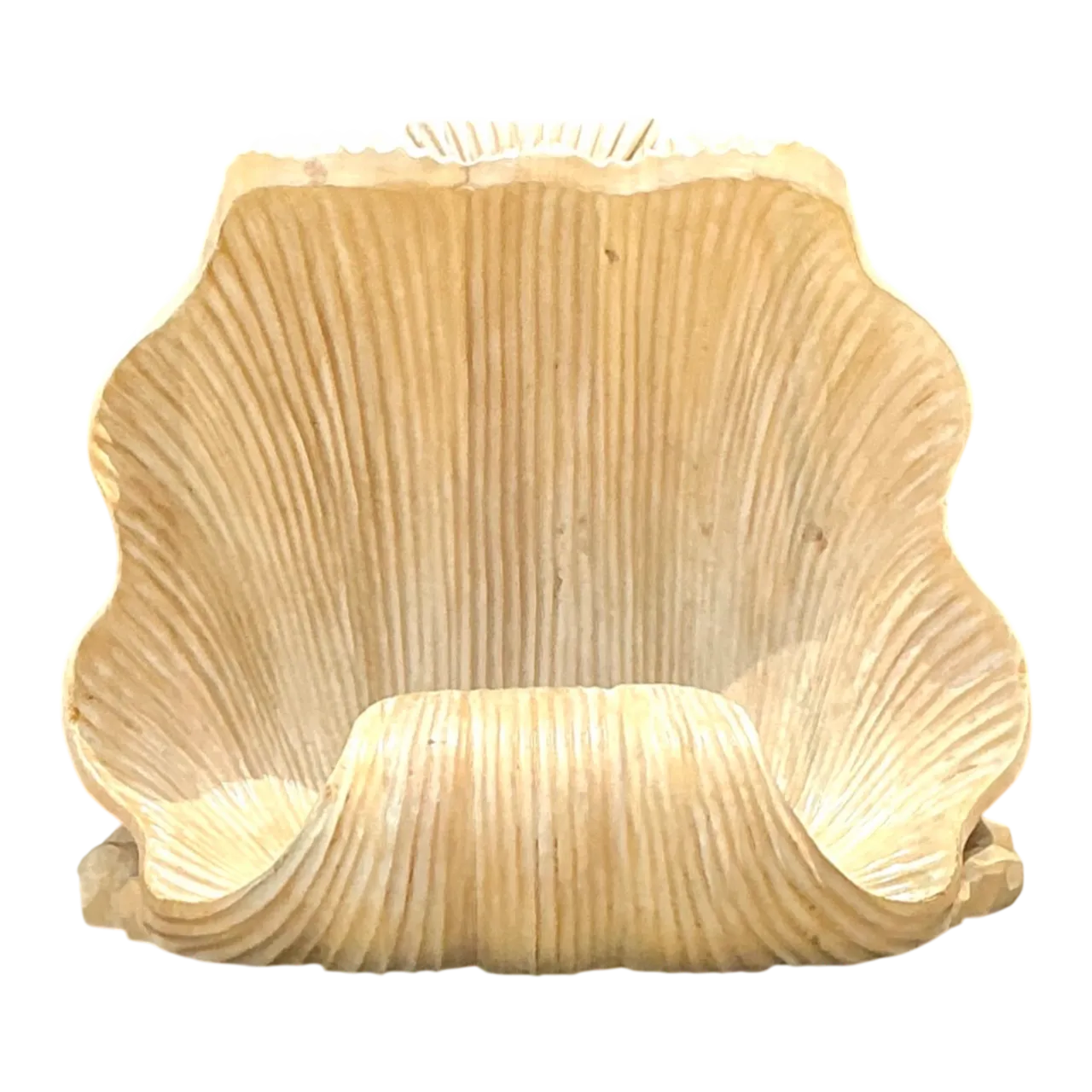 Vintage Natural Shell Carved Console Pedestal
