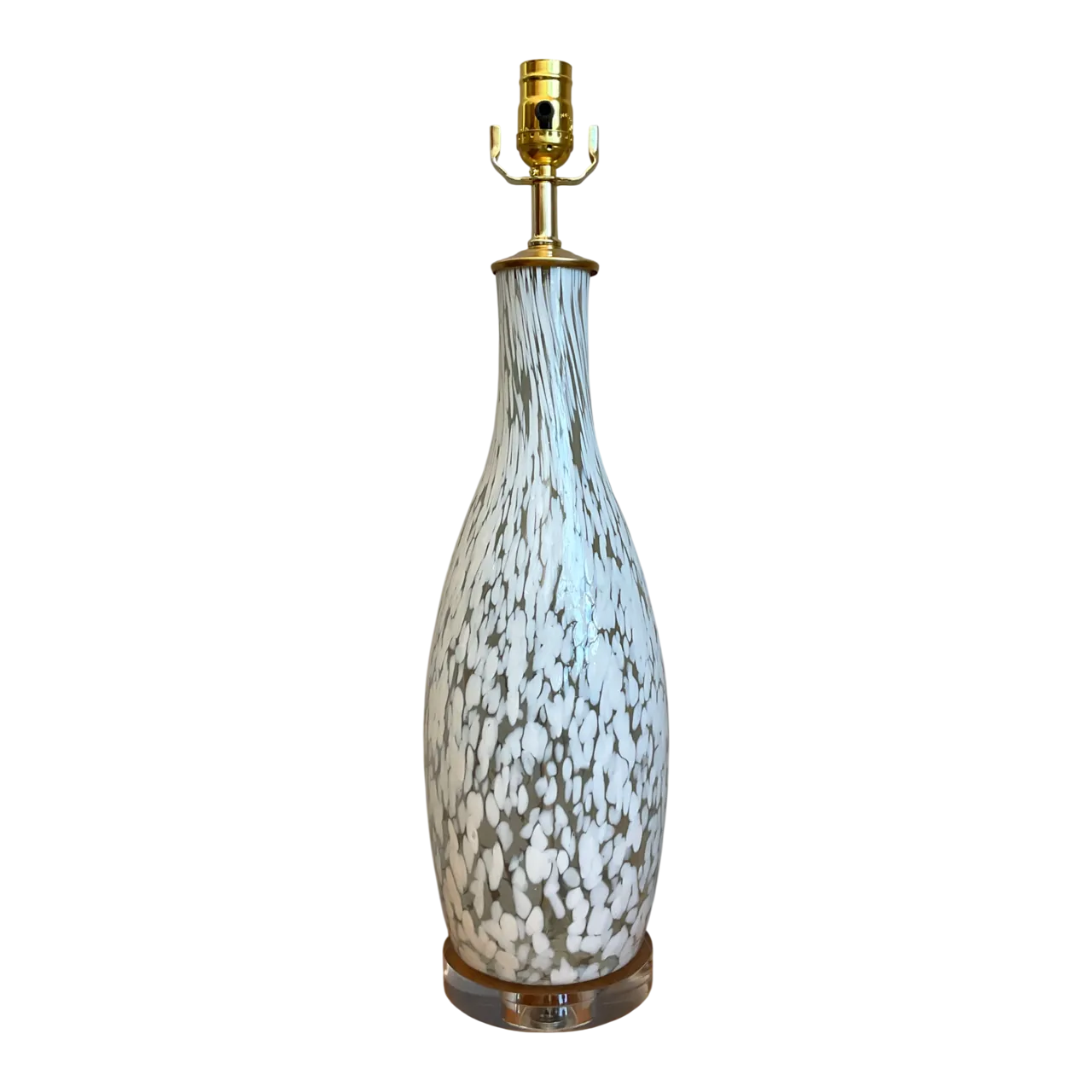 Vintage Speckled Glass Table Lamp