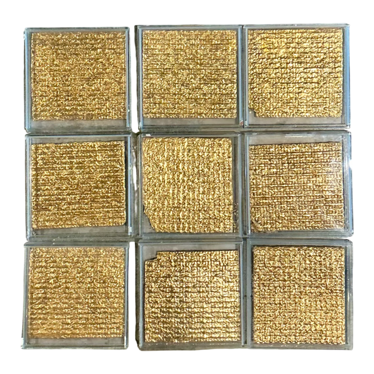 Vintage Signed Judi Harvest “Edible Icons” Gold Plated Matzoh - Set Of 9