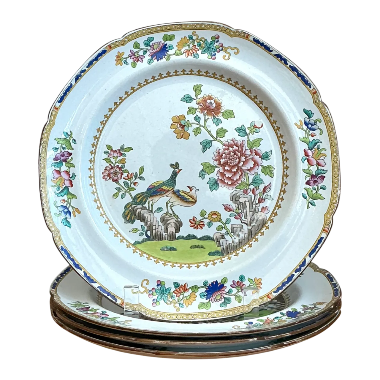 Vintage Spode New Stone Floral Plates - Set of 4