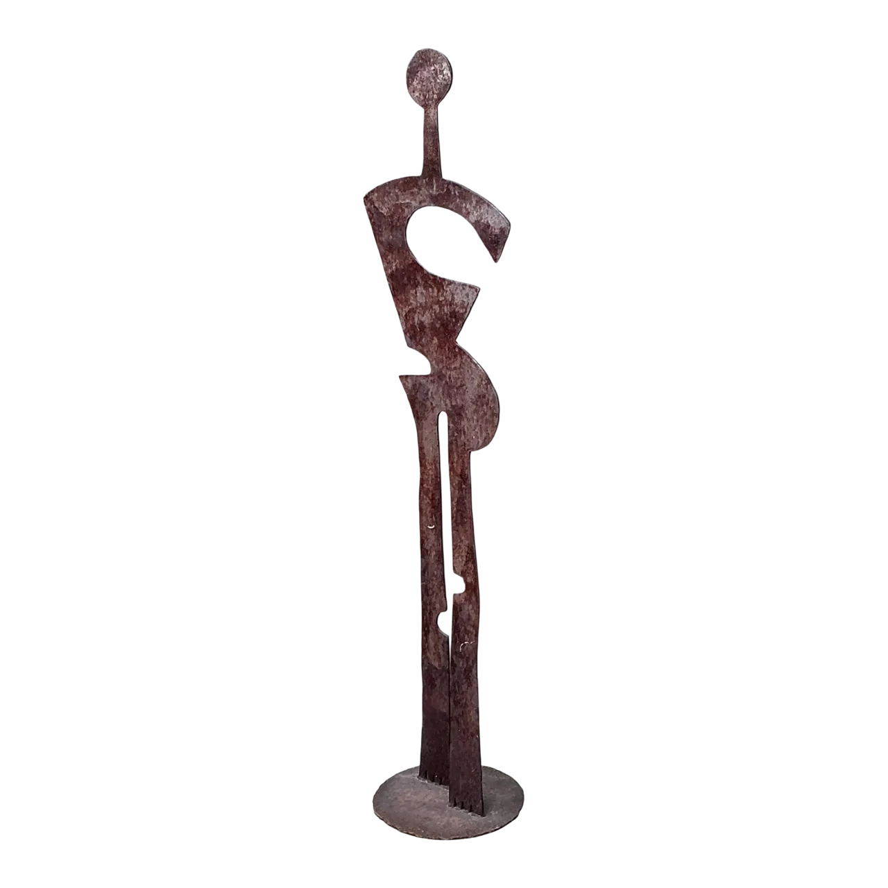 Vintage Patinated Abstract Metal Sculpture