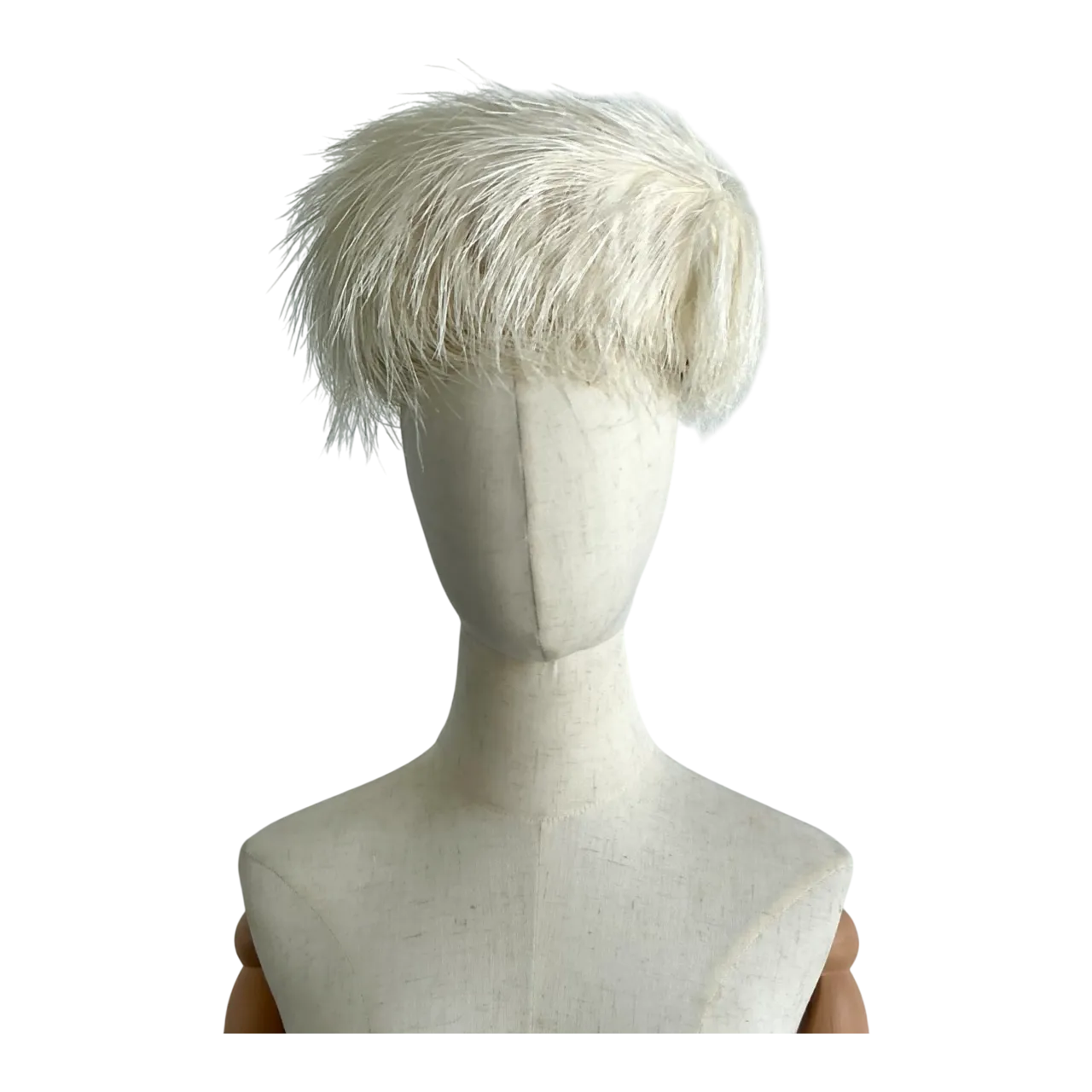 Vintage White Maribou Feather Hat