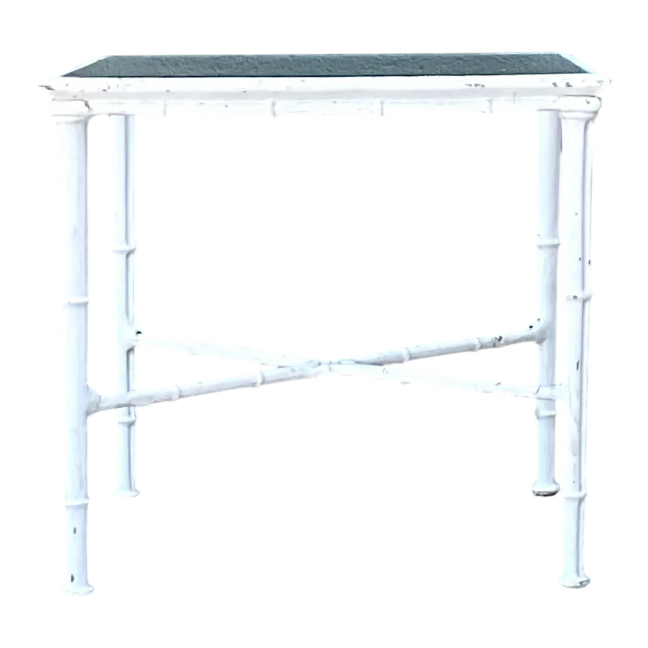 Vintage Brown Jordan “Calcutta” Metal and Glass Side Table