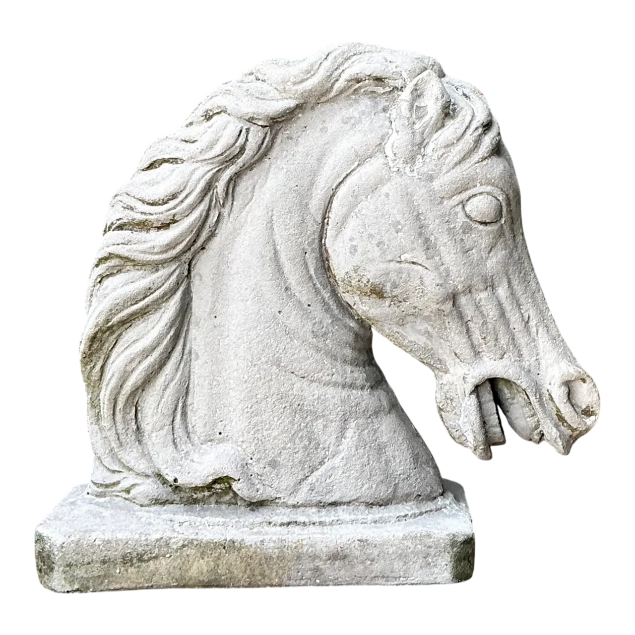 Vintage Cement Equestrian Bust