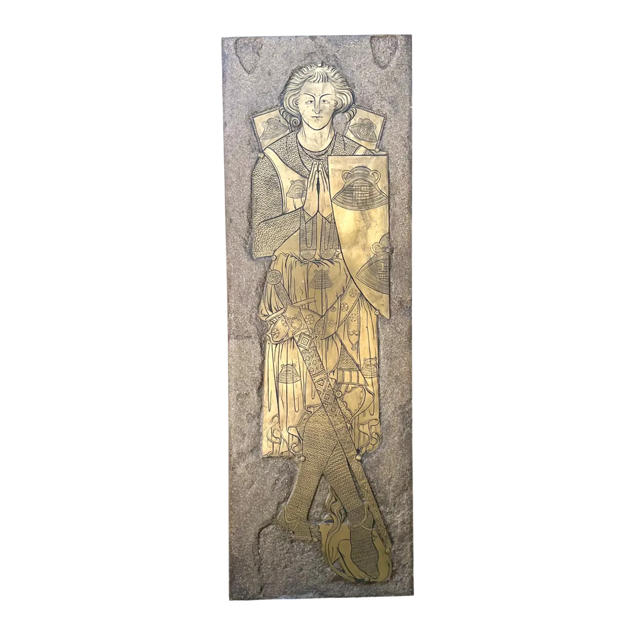 Vintage Monumental Knight Brass Rubbing