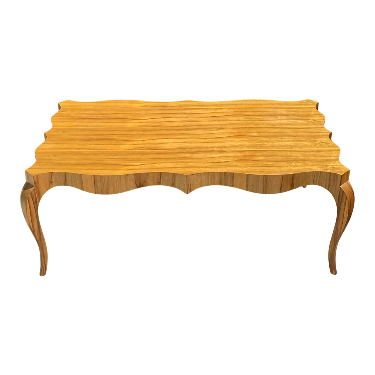 Vintage Keno Bros For Theodore Alexander Scalloped Edge Coffee Table