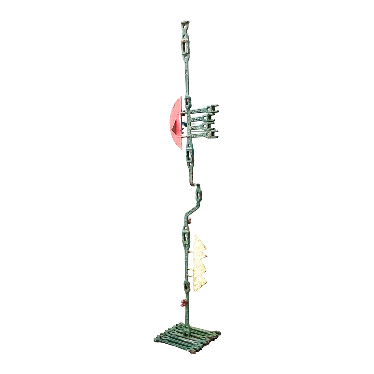 Vintage Industrial Welded Wrench Metal Sculpture