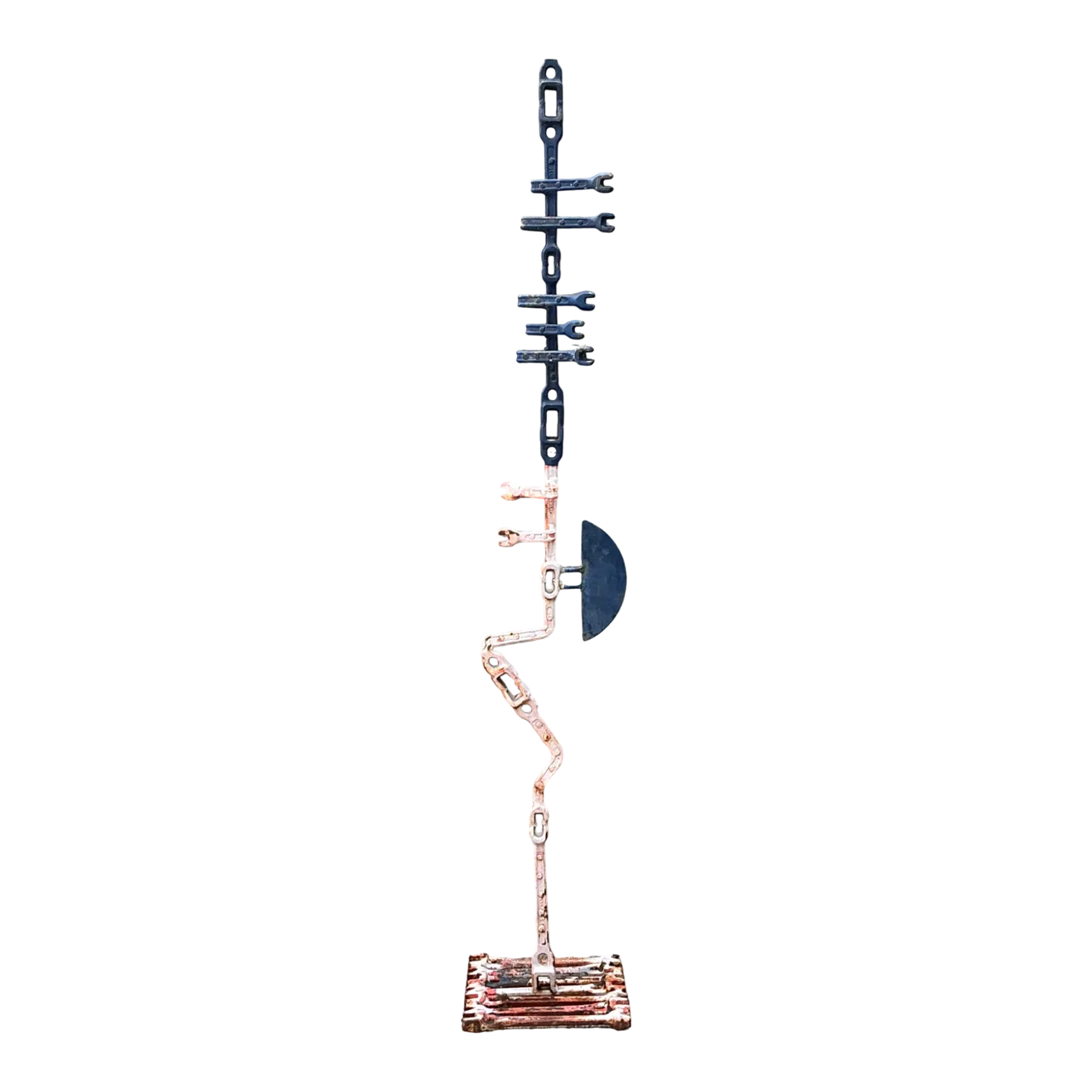 Vintage Industrial Welded Wrench Metal Sculpture