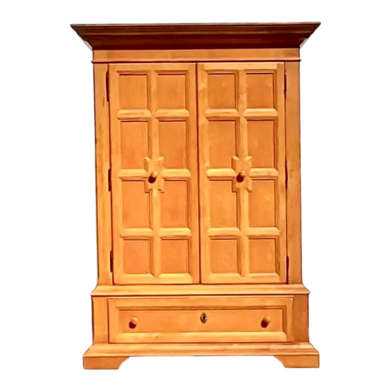 Vintage Drexel Pine Armoire Cabinet