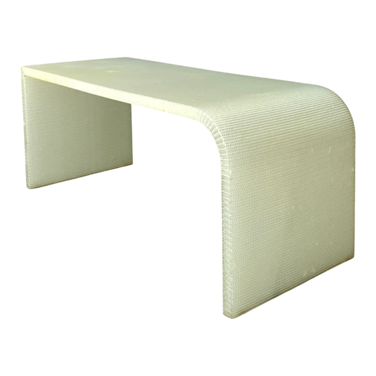 Vintage Cast Polymer Panelite Waterfall Desk After Rem Koolhaas