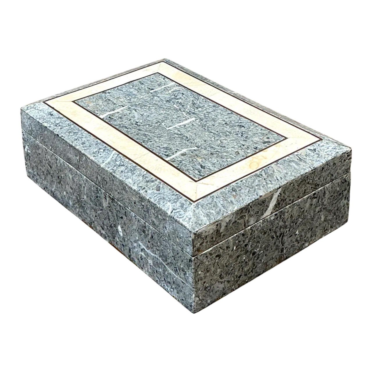 Vintage Tessellated Stone Trinket Box