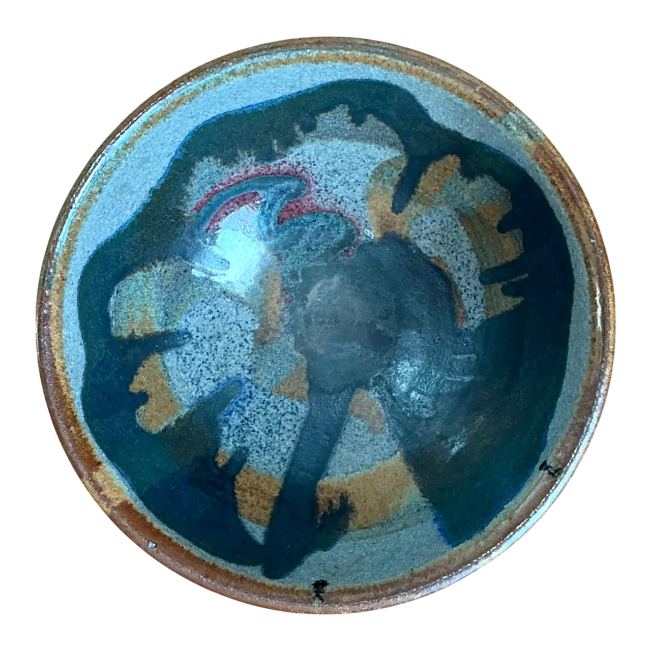 Vintage Abstract Ceramic Bowl
