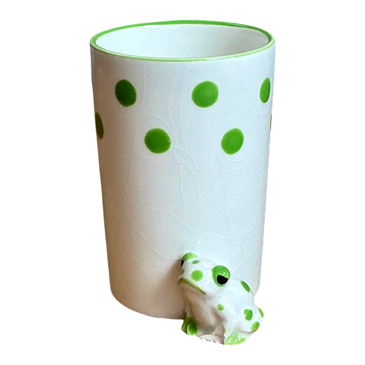 Design Studio Green Polka Dot Frog Vase