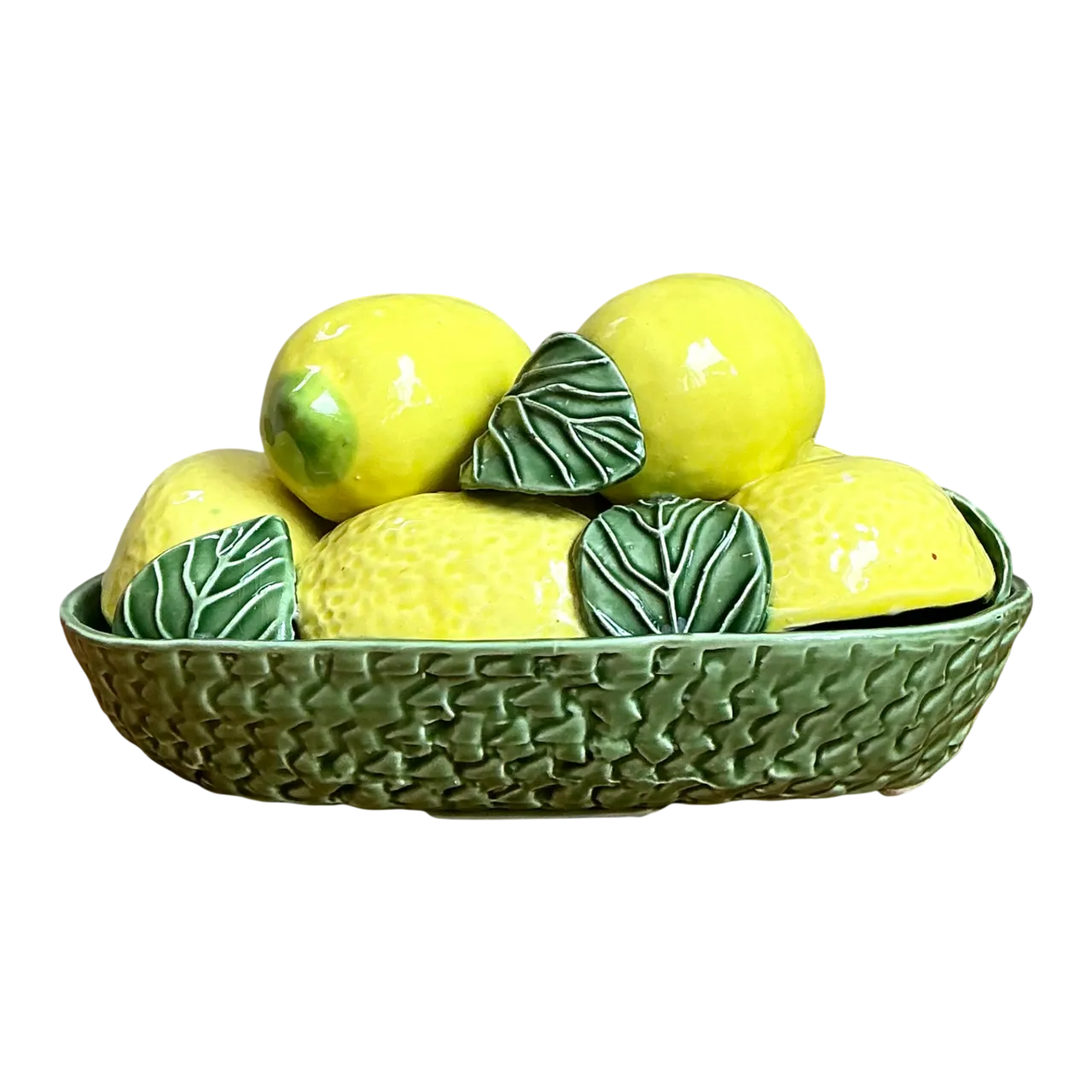 Vintage Italian Yellow Lemon Ceramic Centerpiece