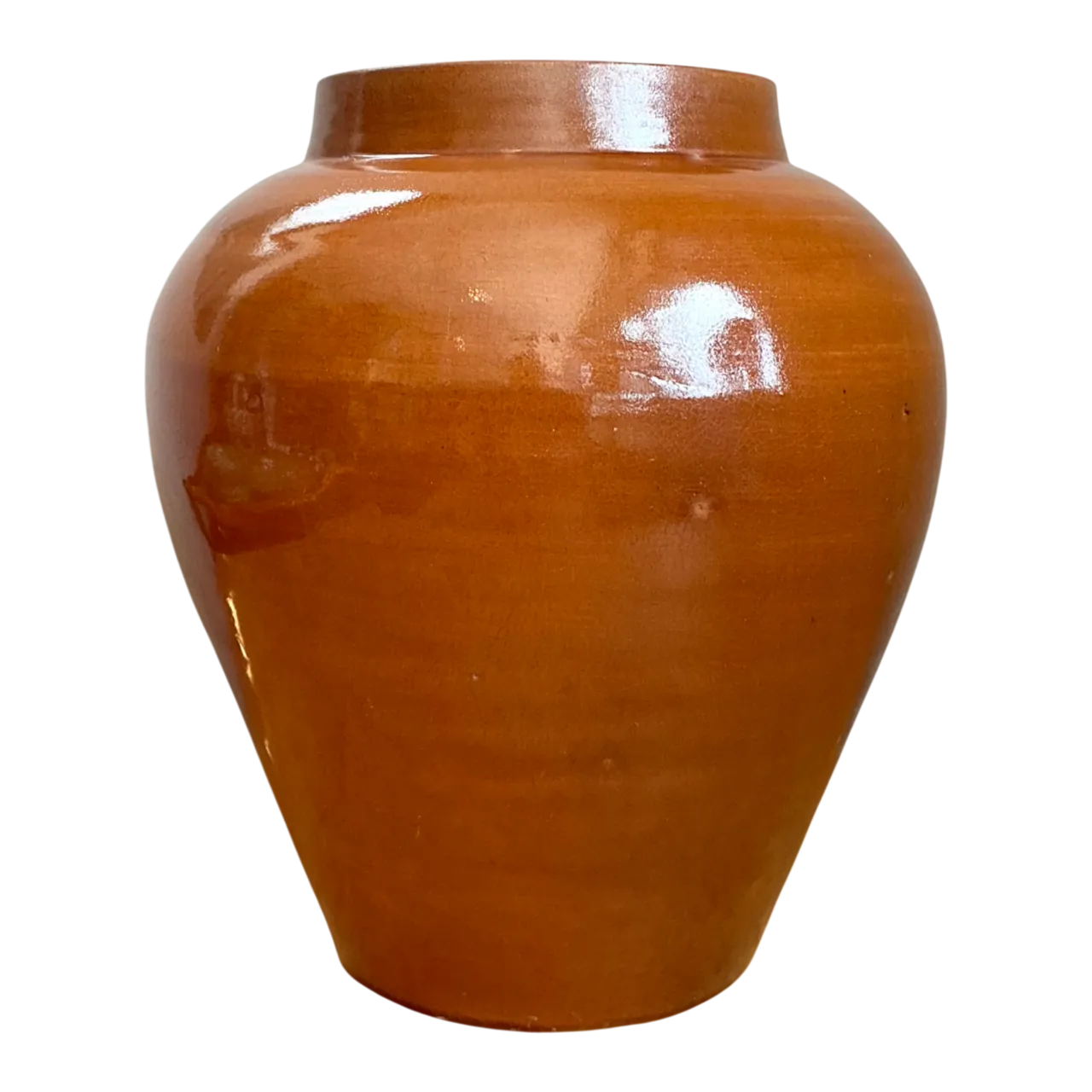 Vintage Moroccan Glazed Ceramic Vase