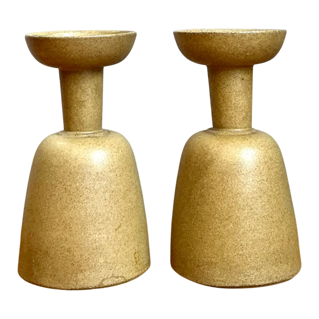 Vintage Modernist Ceramic Candle Holders